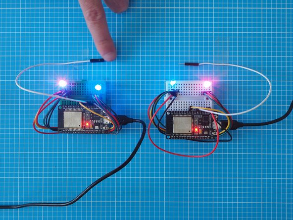 Using the second Light Touch, select and send a colour back.
