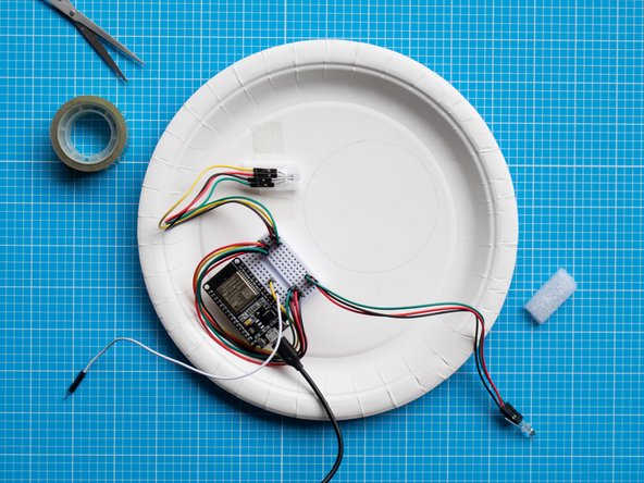 Position the LEDs around the lighting area following the picture as a guide.  The LED to the upper left of this image is your 'send' light, the other is your 'receive' light.