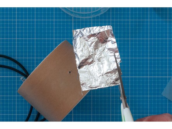 Take a piece of foil and cut out a square (or any other shape you like).