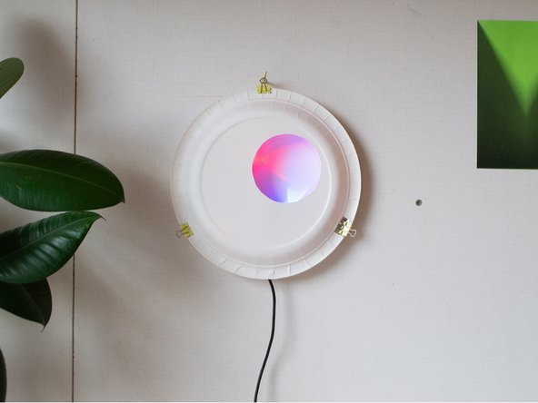 Light Touch  is ready to use.  You can place it on a wall by hanging it to an eye hook or nail from the  top bulldog clip.