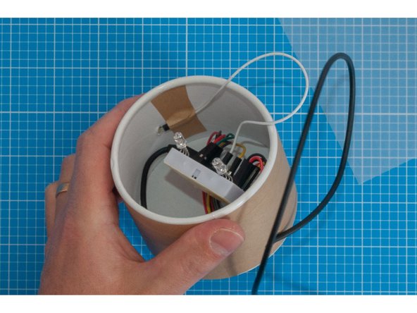 Use tape to secure the lead on the inside.