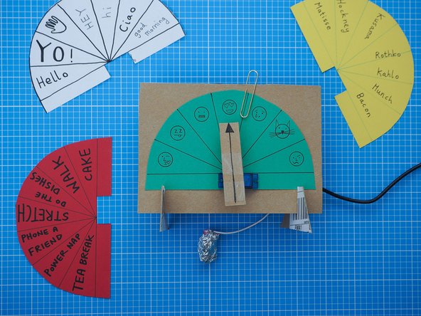 It's easy to swap in and out different dial messages, which can be secured with a paper clip.