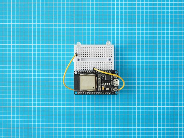 Next, wire the adjacent two pins (VDD and GND) to the equivalent pins on the other LED.
