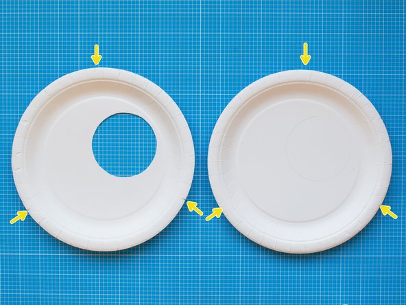 While in position, copy the three marks from the front plate. The marks will help you to align both plates together.