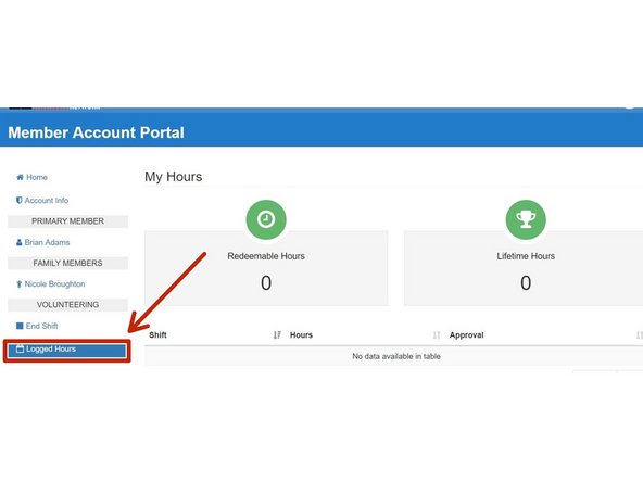 Click &quot;Logged Hours&quot; to review your submitted hours and their approval status.