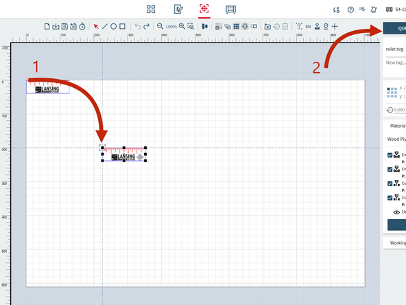 The black crosshair is the location of the laser head on the bed of laser.