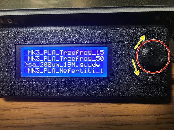Scroll through the list to locate your file.
