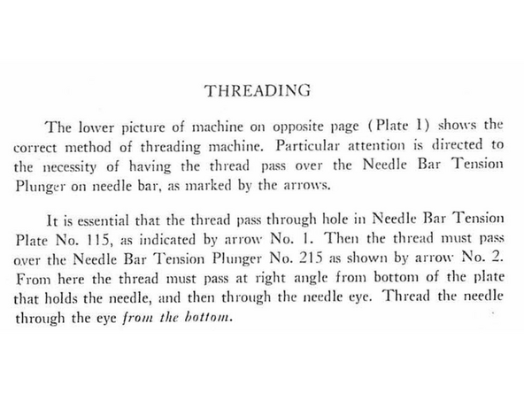 Thread sold for fur comes in two kinds, machine and hand sewing. Hand sewing thread is waxed and cannot be used in this machine.