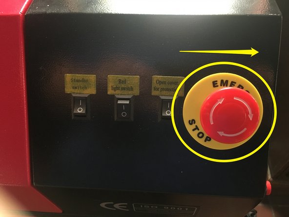 If the machine doesn't power on, check to see that the EStop is disengaged.