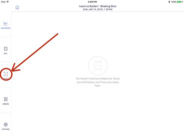 Tap &quot;Check In&quot; on the left hand side of the screen.