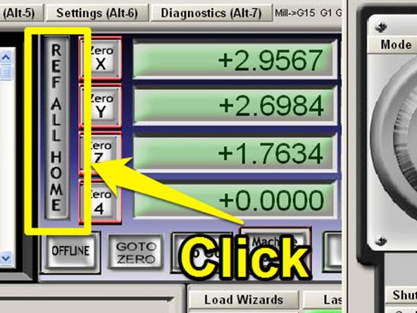 The following steps will cause the machine to move.  Be sure again that the bed is clear and that all users are clear.