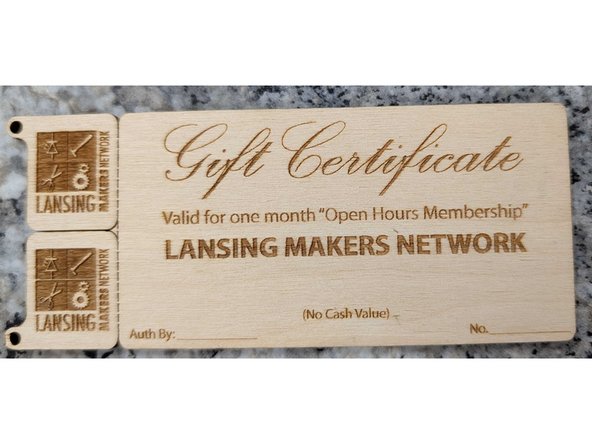 Accept the gift card from the person.