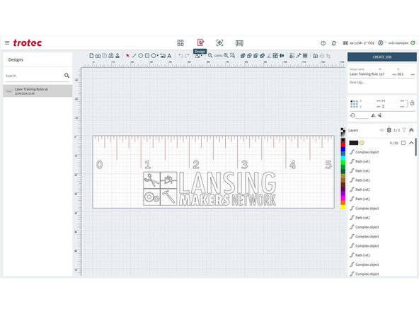 Click the Design Screen, import your file by clicking the import icon.