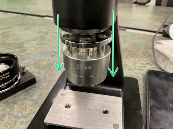 While the bottom molds are used for both sizes of button, you’ll need to ensure the top mold matches the size button you’re working with.