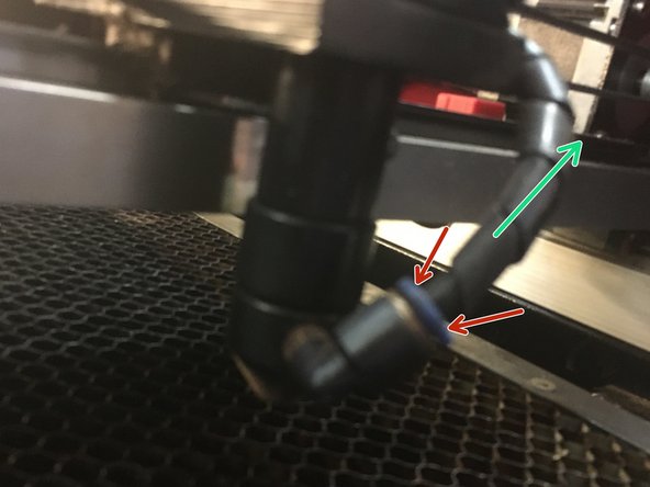Locate the air hose connector
