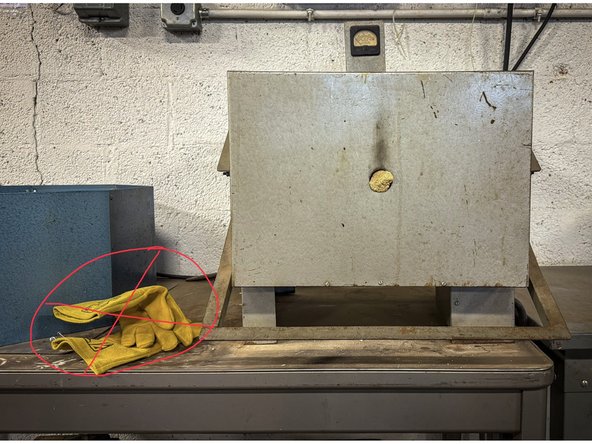 Caution: Hot surfaces. The outer skin of a kiln will typically reach between 300˚F and 750˚F. The kiln will get hot enough to burn your skin when the kiln is heated. Always check kiln surfaces before touching. Remove all potentially combustible items from within 18" of the kiln including the top surface.