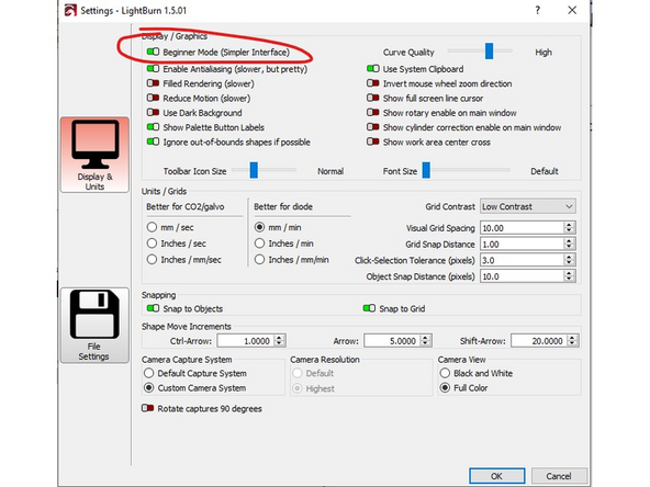 Xswing: Scan horizontally, burning in both directions. CHANGEME