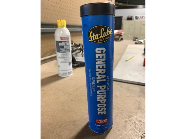 Tube of industrial lubricant that lives by the rolling mill