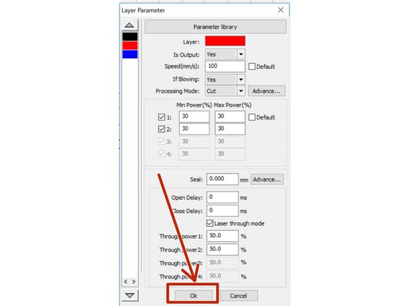 Click &quot;OK&quot; to save your layer settings.