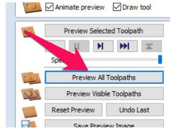 Your tool path should now show in the list of toolpaths.