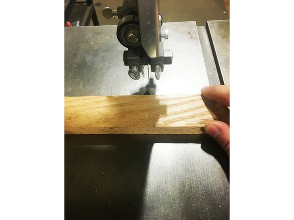 Feed your material through the saw, following your marks.