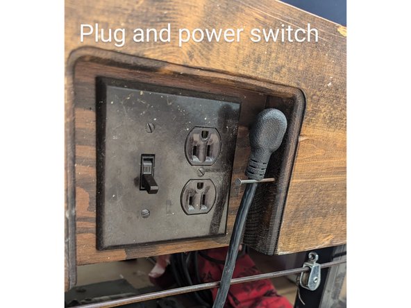 On the body of the machine: wheel to move the needle manually, speed control dial, light switch, bobbin case, bobbin hook race (this holds the case), needle bar, presser foot