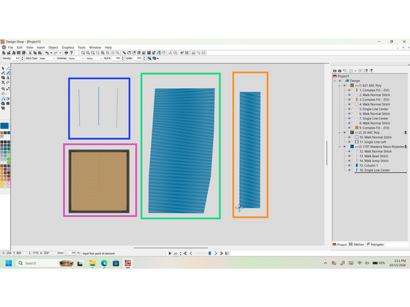 The third tool is Center Line tool, it allows you to draw a center line and a length. The length will determine how wide the center line will be. The fourth tool is the complex fill tool, it allows you to draw an area with straight or curved lines and fill it in.