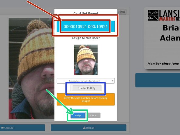 When the card has finished printing, swipe the member's new card.