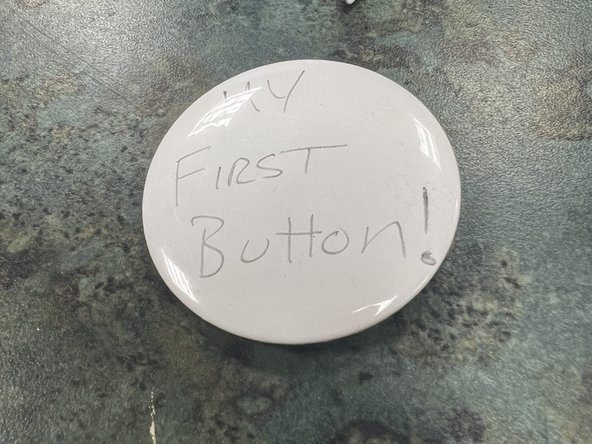 Your finished button will be waiting for you in the right-hand mold!