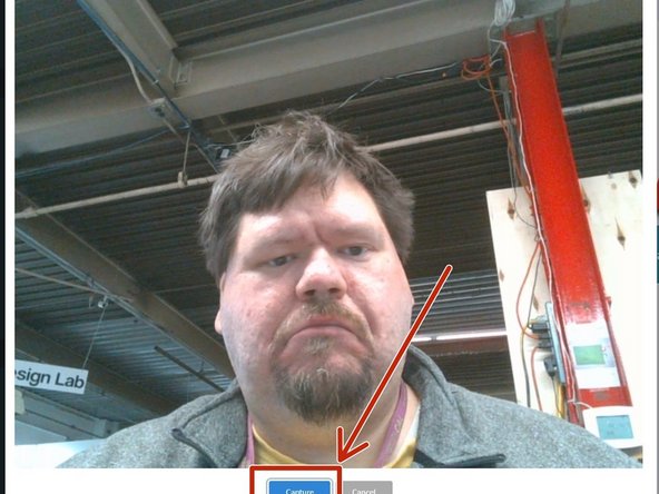 Click &quot;Capture&quot; to take the photo.