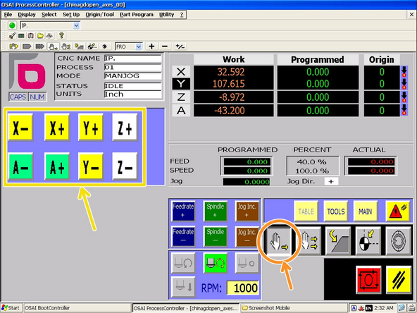 Make sure the controller is in "Continuous Jog Mode."