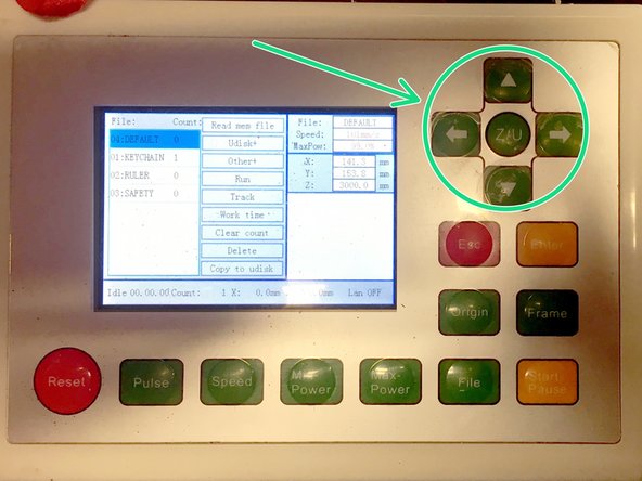 Use the cursor keys to select your file.