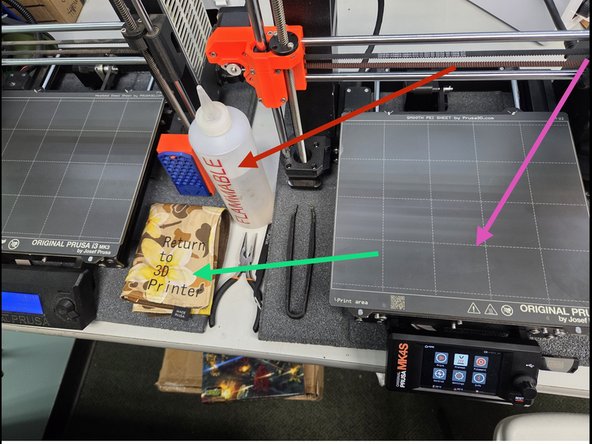 Before you press print please clean the build plate with the Isopropyl Alcohol and the microfiber rag.