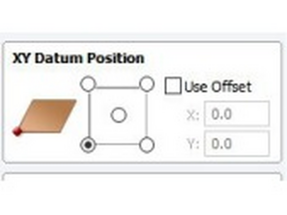 Set your XY Datum (XY zero) location.