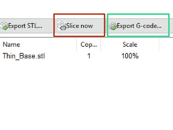Click &quot;Slice now&quot; to prepare your file for export.