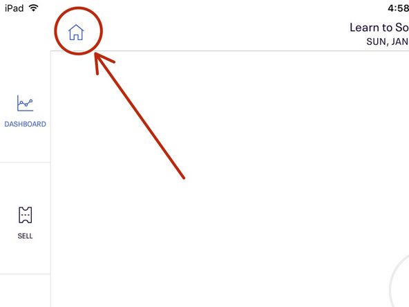 Tap the &quot;Home&quot; icon to open the event list.