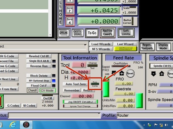 Lift the touchplate and touch it to the bit.