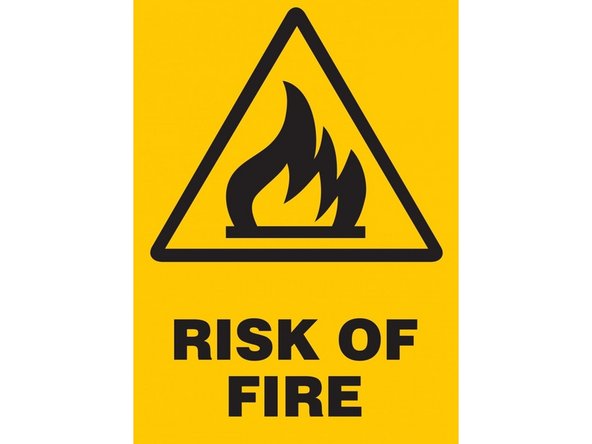 Keep flammable items clear of your workspace.