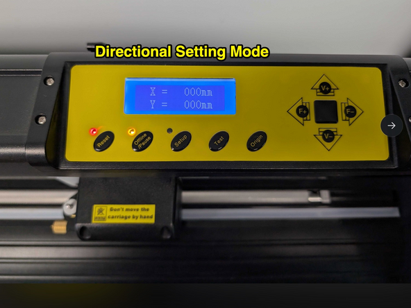 Test Button: Cuts a test square of 1cm x 1cm