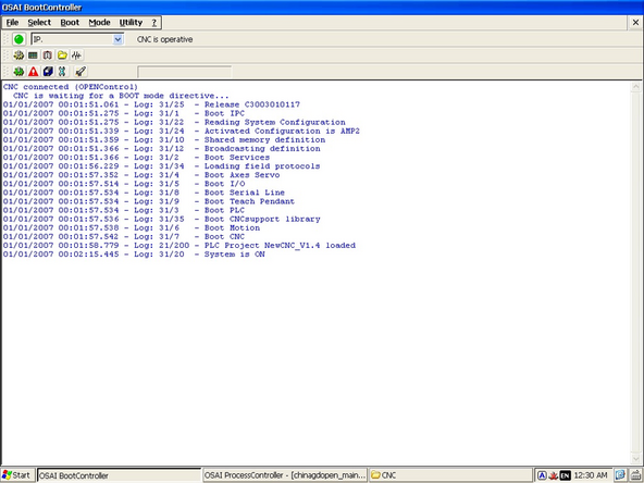 Wait several minutes for the controller to boot up and present the &quot;Main&quot; screen.