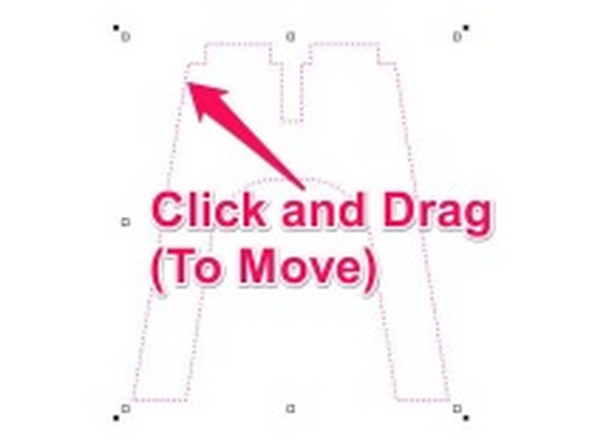 With the first click, the path will be highlighted. Click AGAIN to  active the move tools.