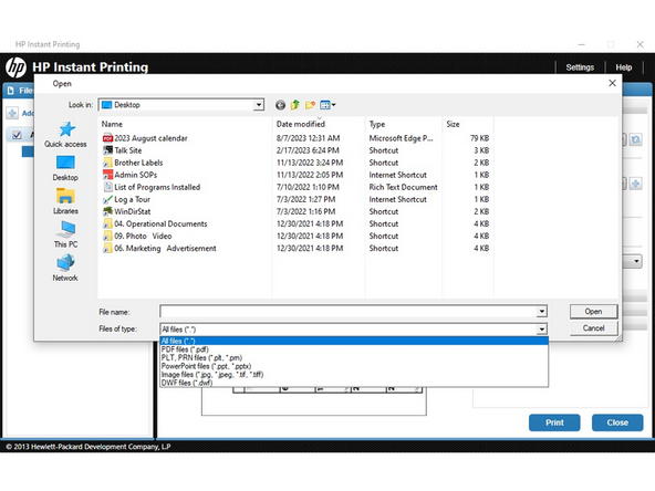 Printable file formats includes: