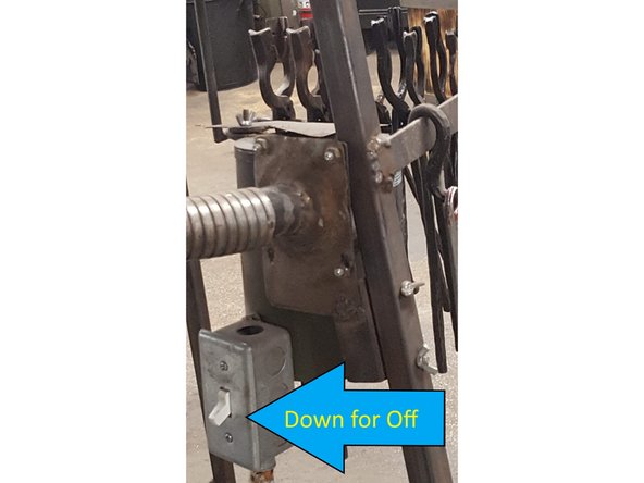 Turn off air blower.