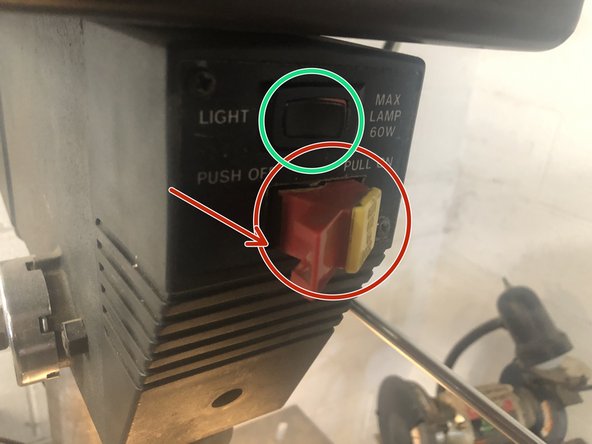 Turn the light on if desired.