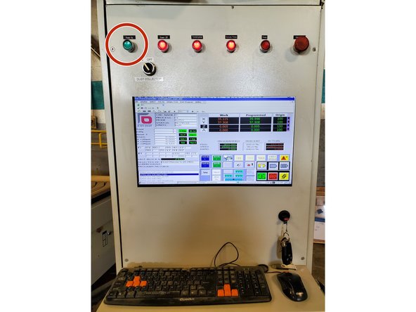 Press the illuminated &quot;Power On&quot; button on the main control panel.