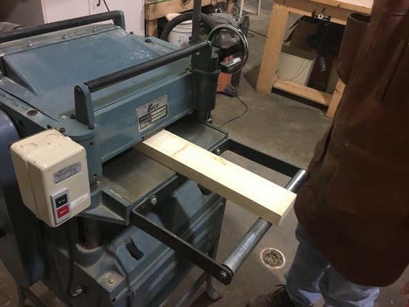 Continue passing your workpiece through the machine until you reach your desired thickness.