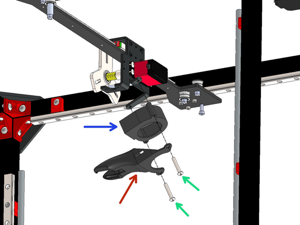 Fix the 50mm blower fan to the tool changer assembly.