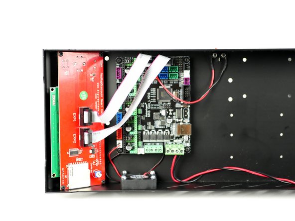 Connect the cables from the LCD screen to the control board like shown.
