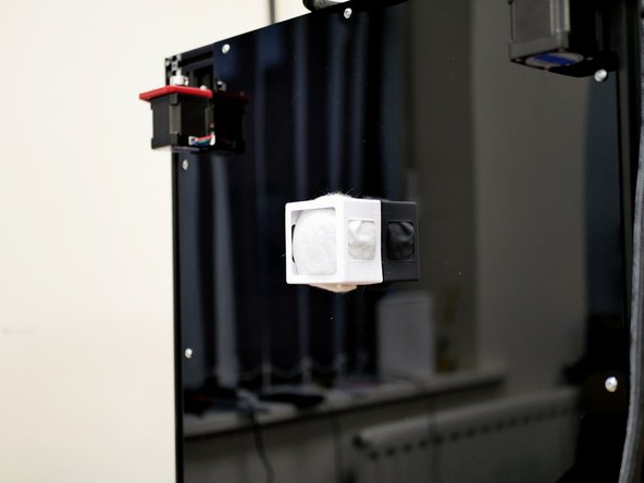 Take the fume filter from the old panel and attach it to the new one.