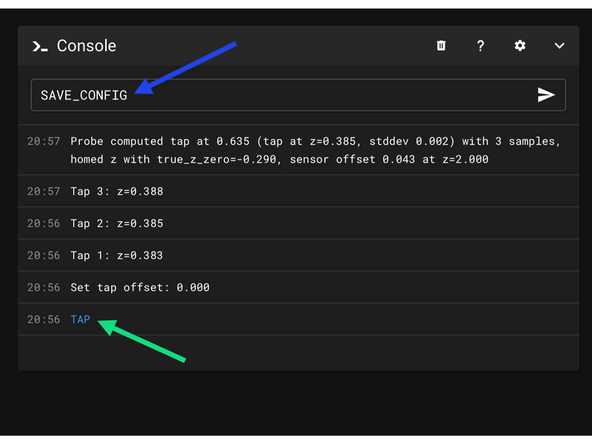 Send the TAP command.
